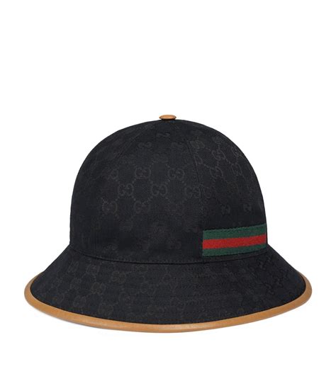 black gucci fisherman hat|Gucci bucket hat for sale.